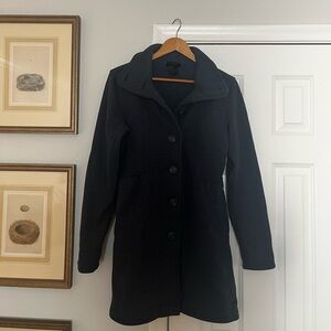 Patagonia dark blue, incredibly + long warm pea coat. Size medium